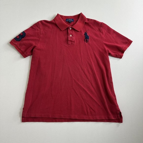 POLO Ralph Lauren‎ EMBROIDERED Big PONY POLO RED SHIRT Boys Size XL 18-20 - Picture 1 of 9
